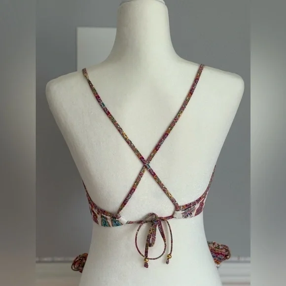 Nanette Lepore 2 Piece Swimwear Bathing Suit Multi Color Size L Adjustable - Picture 6 of 6